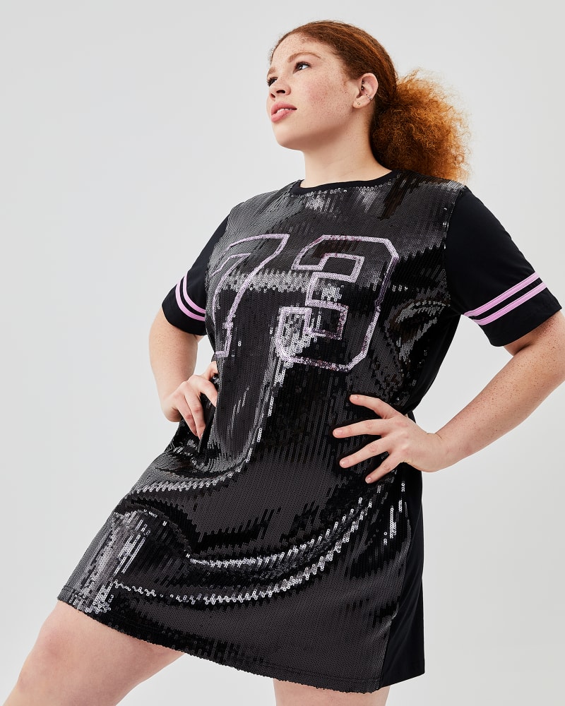 Plus size sequin t shirt dress new arrivals